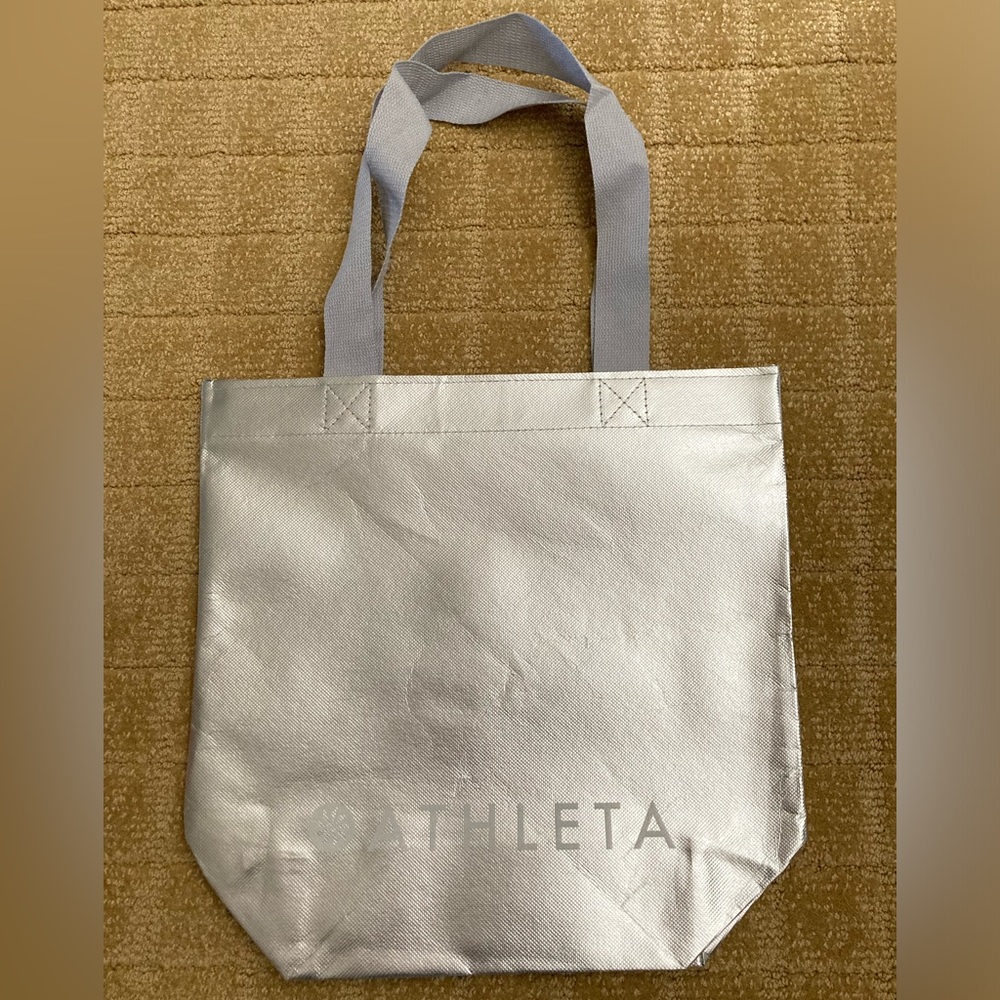 ATHLETA silver metallic bag